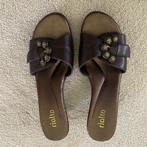 Rialto Brown Leather "Starship" Sandals, like new;  Size 8.5M